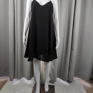 Peach Love California Black Swing Dress With Inner Liner Size Small